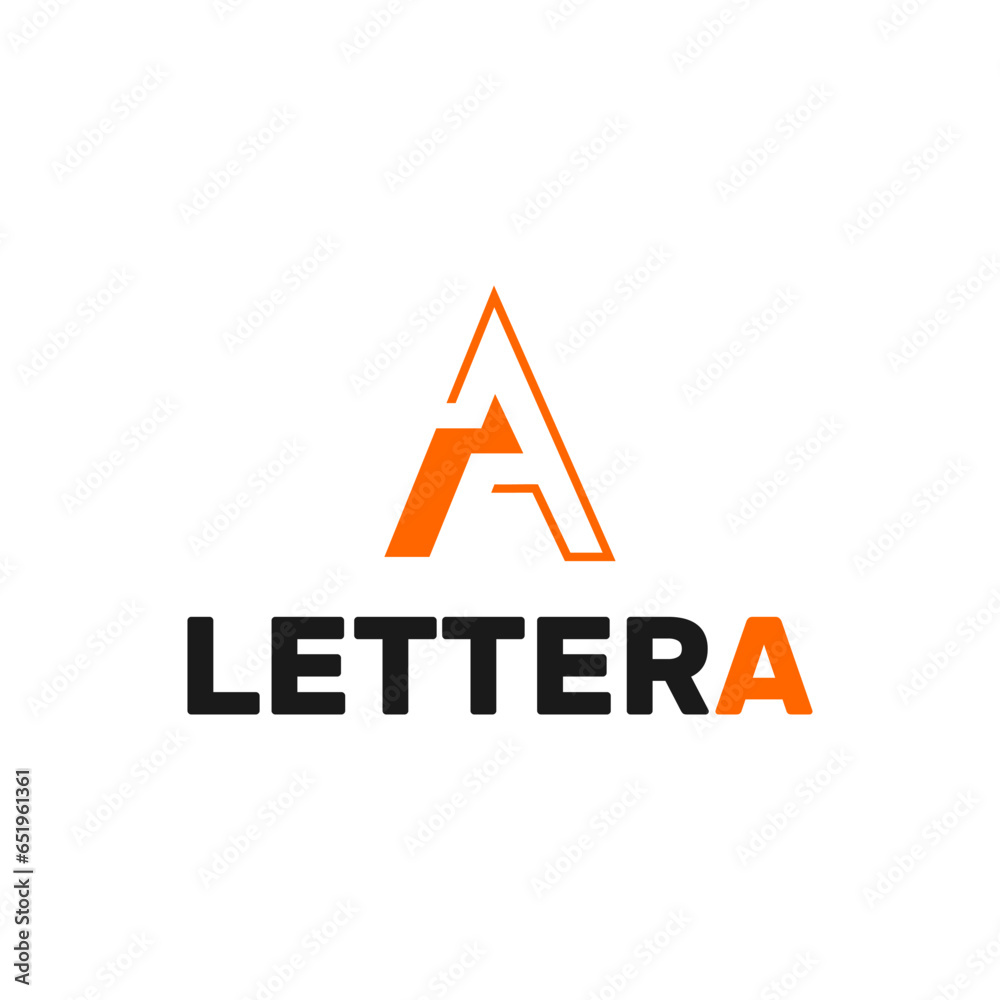 letter a line art , letter A logo template