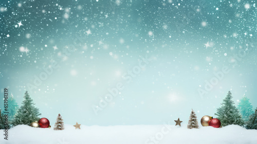 Christmas card celebration decorated with cute minimal style on white background. Merry christmas card. Winter holiday theme. Happy New Year. Space for text © Mongkol