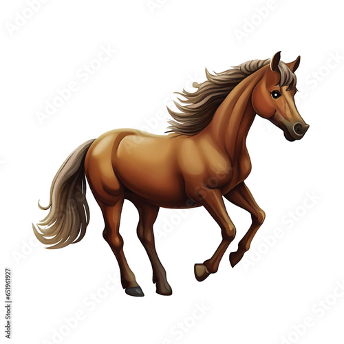  vector horse isolated on a white background
