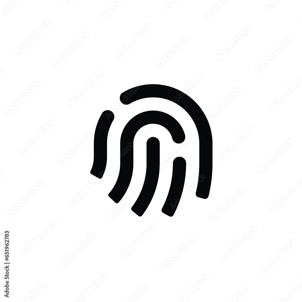 fingerprint, touch id on white background. fingerprint icon vector fingerprint, touch id on white background. fingerprint icon vector