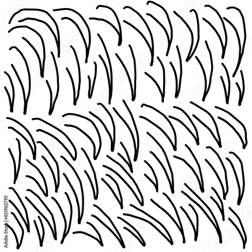 Sharp downward projections imitate needles or grass