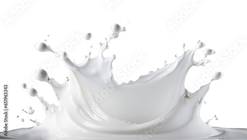 Milk Splash PNG Isolated Background, Generated AI