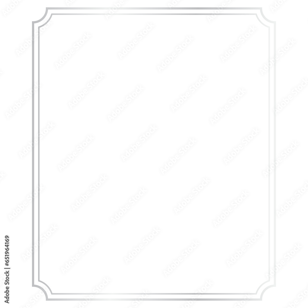 Fototapeta premium gradient frame Silver vintage metallic design christmas frame