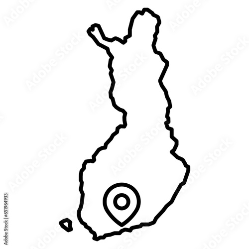 finland map illustration
