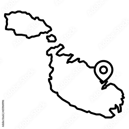 malta map illustration