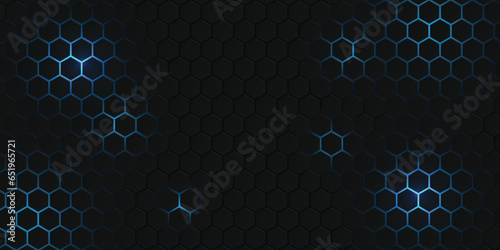 Geometric abstract background of innovation technology concept. Vector illustration Hexagon pattern, molecular structure, genetic engineering. Concepts and ideas for technology, science, and medicine 