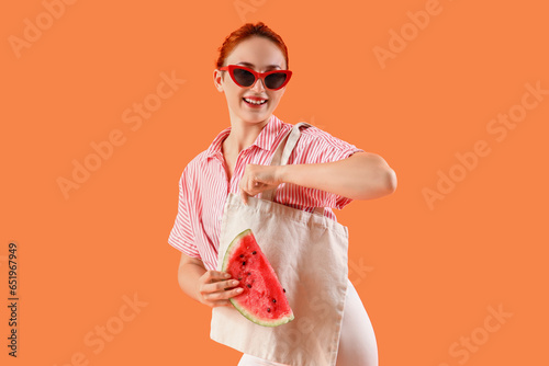 Young woman with fresh wate...