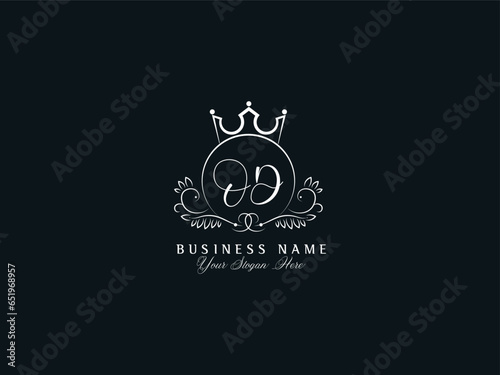 Signature OD Letter Logo, Feminine Od do Luxury Logo Icon Design