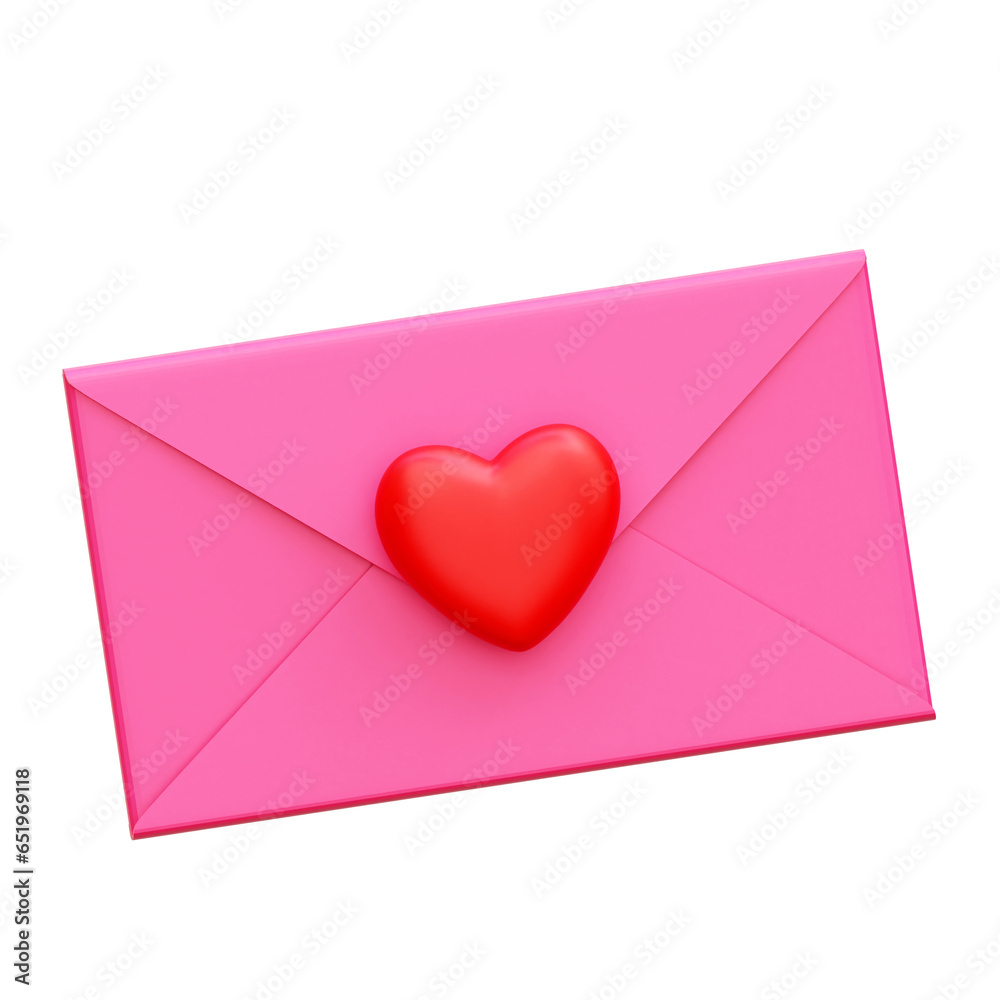 Love Letter 3d Icon Illustrations