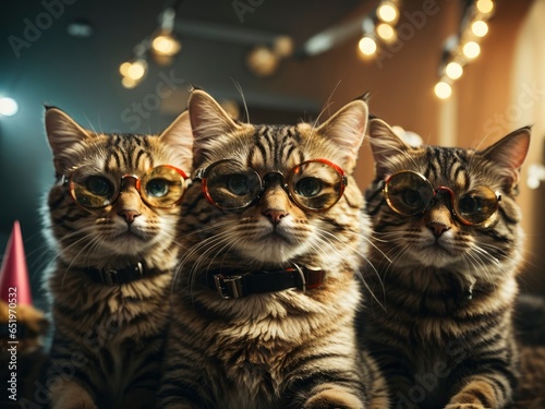 Cat in Pub Bar Chill Party Background Alpha Cats with Sunglasses Cats Meme Wearing Clothes as Cats Vacation Harwork Dull Dumb Wallpaper Street Thug Cats Corporate Job Life Cathood Appraisal photo