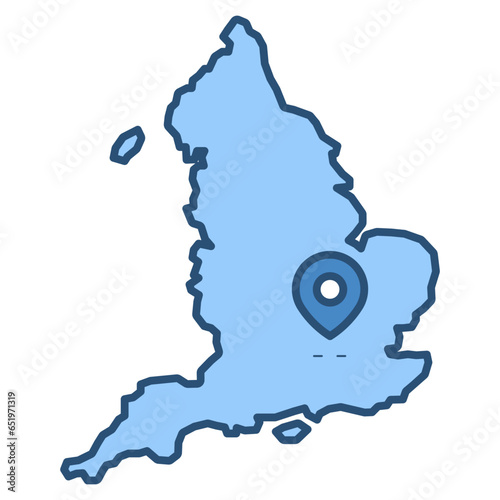 england map illustration