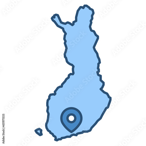 finland map illustration