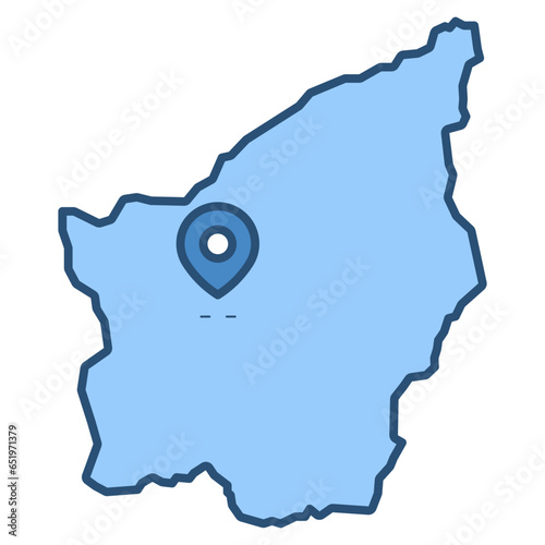 san marino map illustration