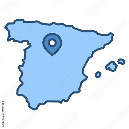 spain map illustration