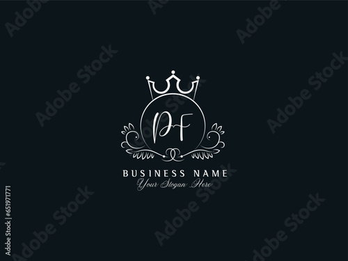 Monogram PF Minimal Logo, Typography Pf fp Business Logo For You