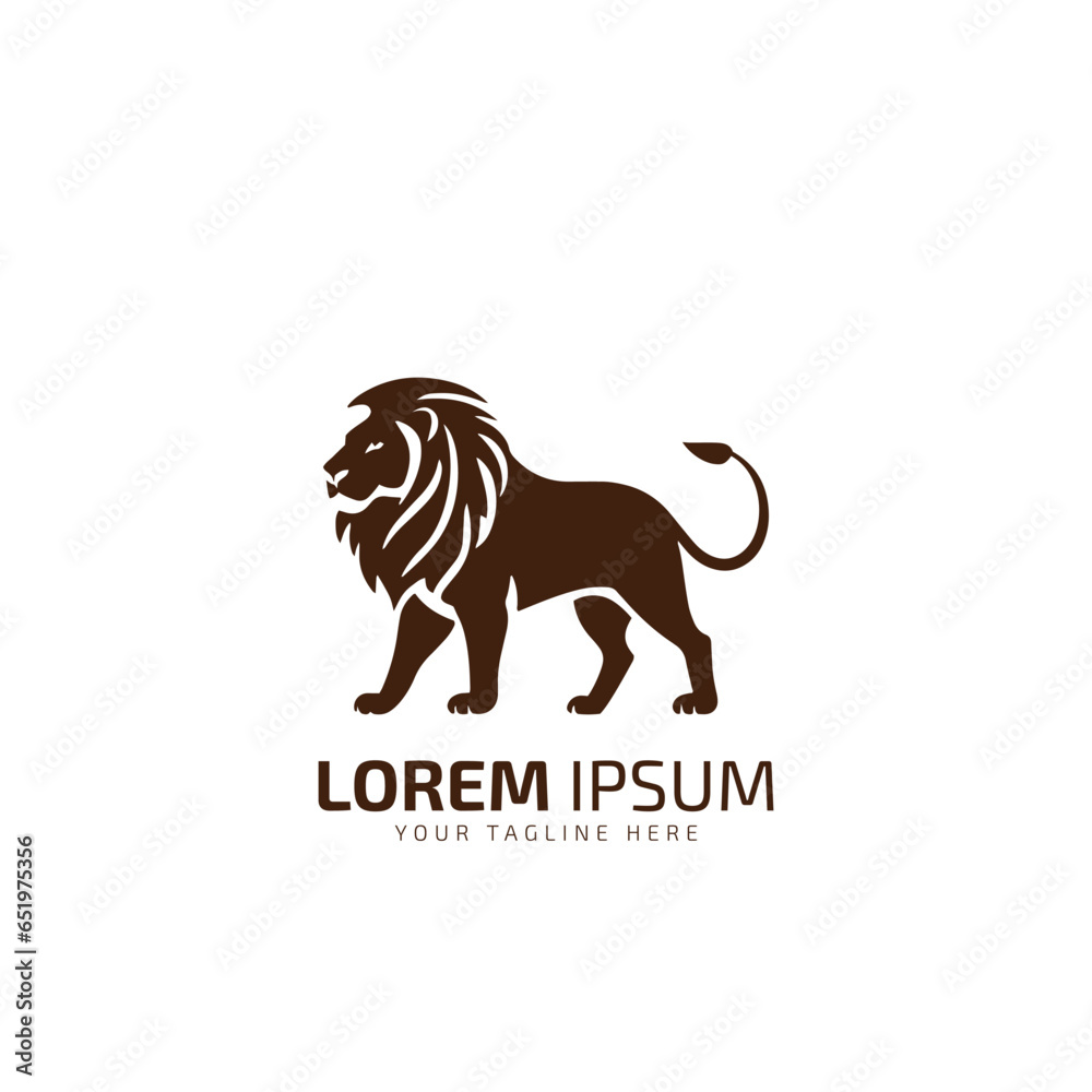 Lion logo vector. Lion icon logo template