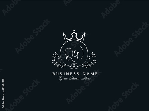 Minimalist QW wq Luxury Logo, Modern Qw Logo Letter For Boutique Shop photo