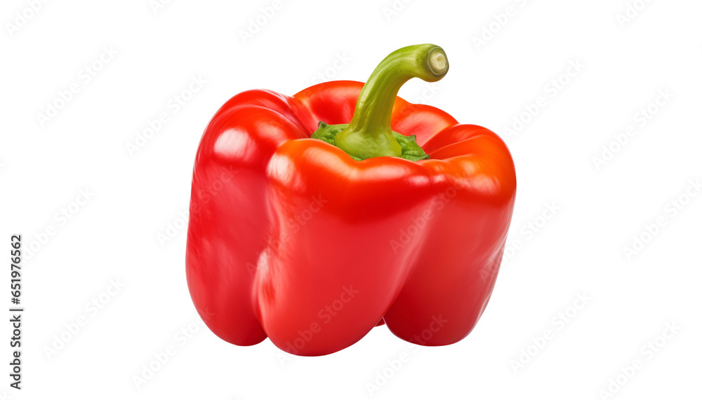 red bell pepper isolated on transparent background cutout red bell pepper isolated on transparent background cutout
