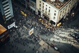 Organized City demonstration. Freedom event people. Generate Ai