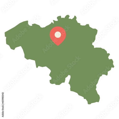 belgium flat map