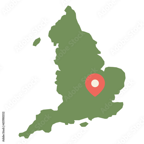 england flat map