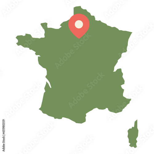 france flat map