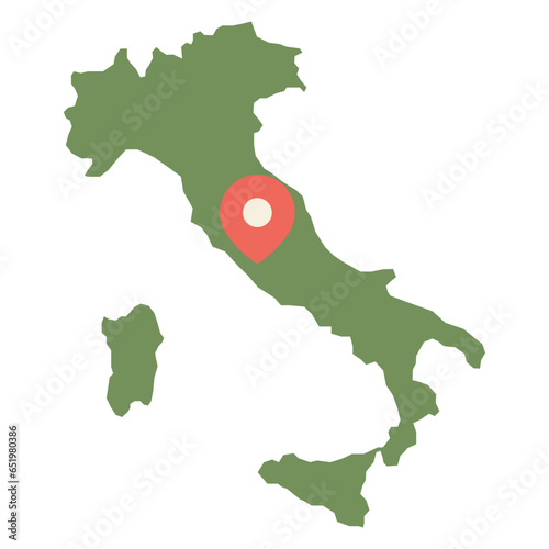 italy flat map