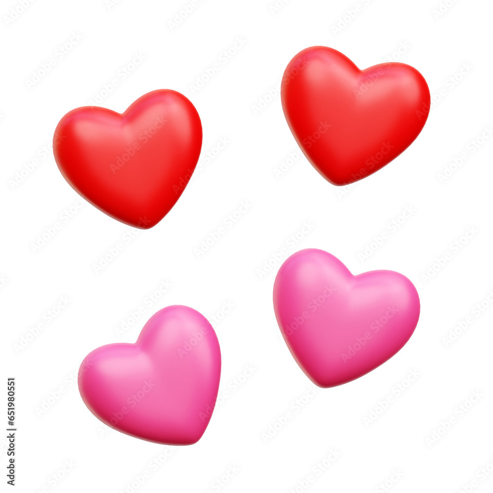 Heart 3d Icon Illustrations