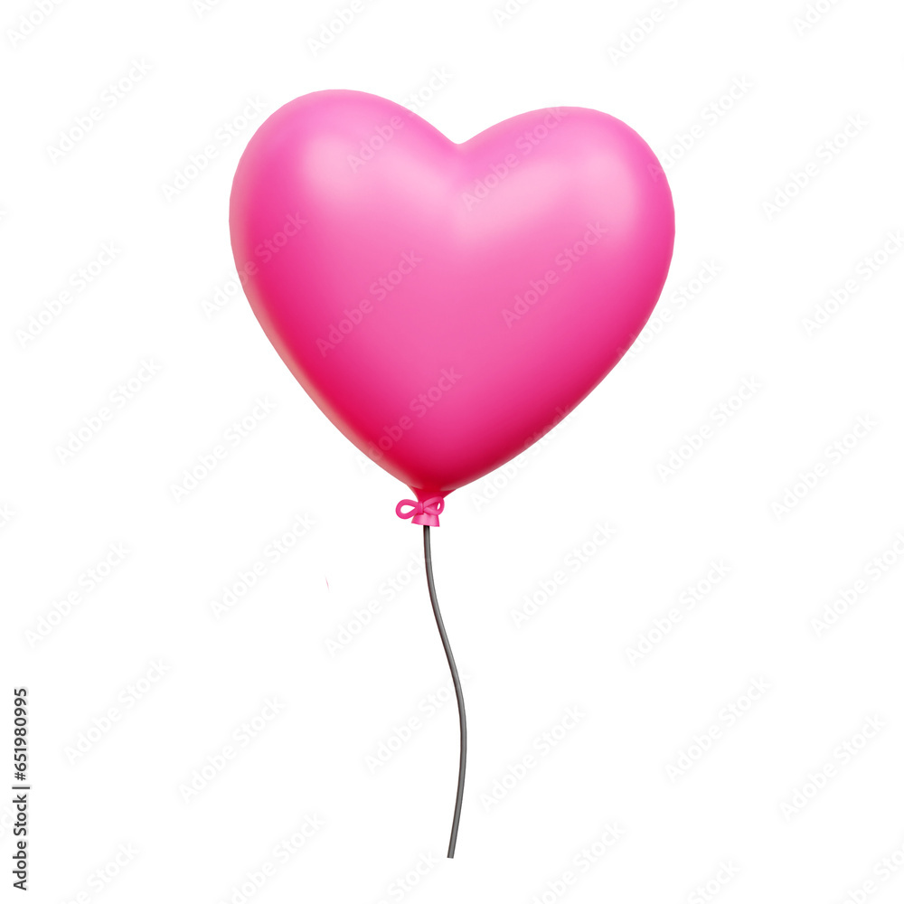 Love Balloon 3d Icon Illustrations Love Balloon 3d Icon Illustrations