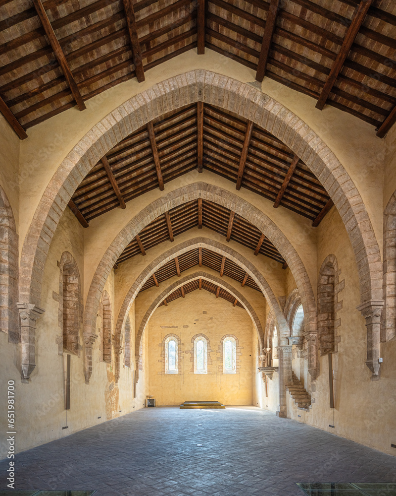 The marvelous Fossanova Abbey near the city of Priverno, in the province of Latina, Lazio, italy.