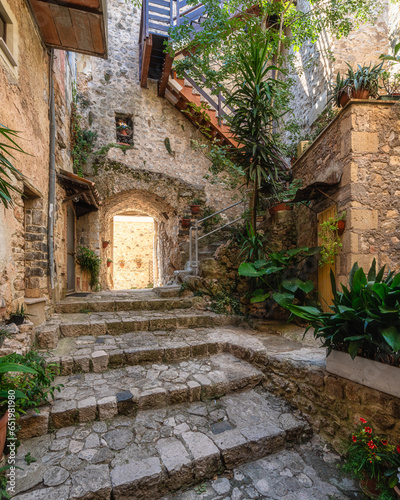 Scenic sight from the beautiful village of Monte San Biagio, in the province of Latina, Lazio, Italy. photo