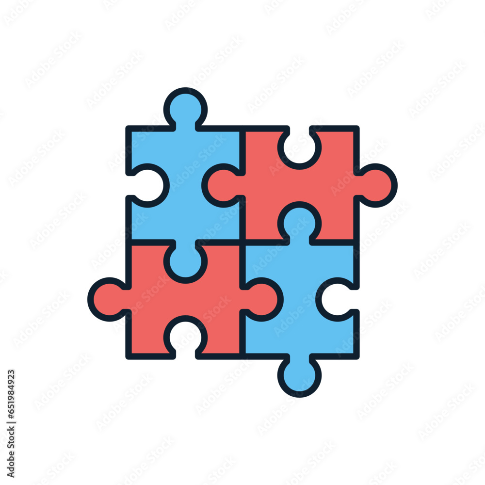 Puzzle related vector icon. Isolated on white background. Vector illustration Puzzle related vector icon. Isolated on white background. Vector illustration