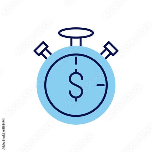 Free Download Time is money related vector icon. Isolated on white background. Vector illustration - GFXLoad