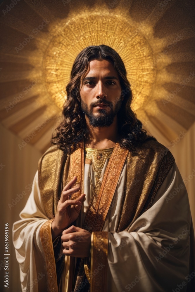 Naklejka premium virgin mary and jesus