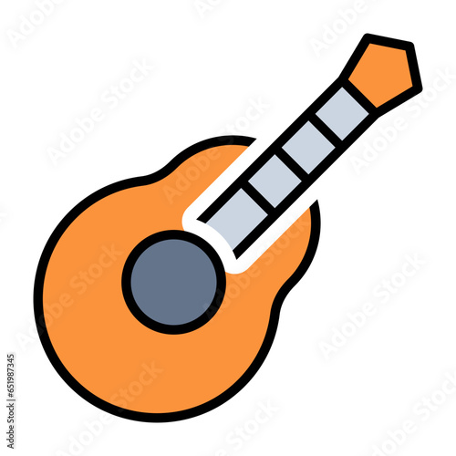 Acoustic Guitar Color Icon