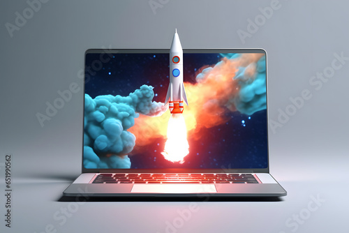 Launching a Space Rocket Directly from a Laptop Screen