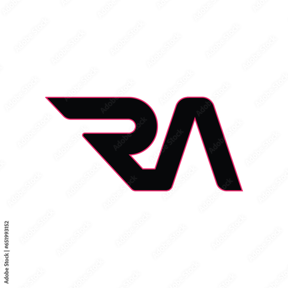 RA Creative Logo Design Icon Branding Vector in Black and White simple HD RA Creative Logo Design Icon Branding Vector in Black and White simple HD