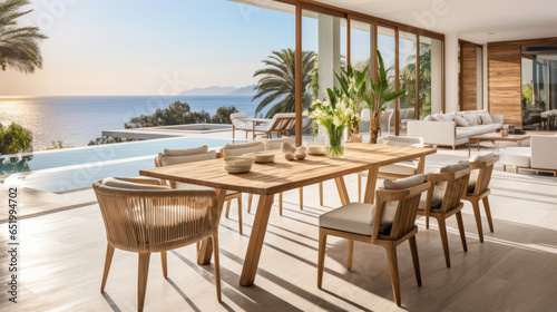 Dining Room with stunning sea view © Ms VectorPlus