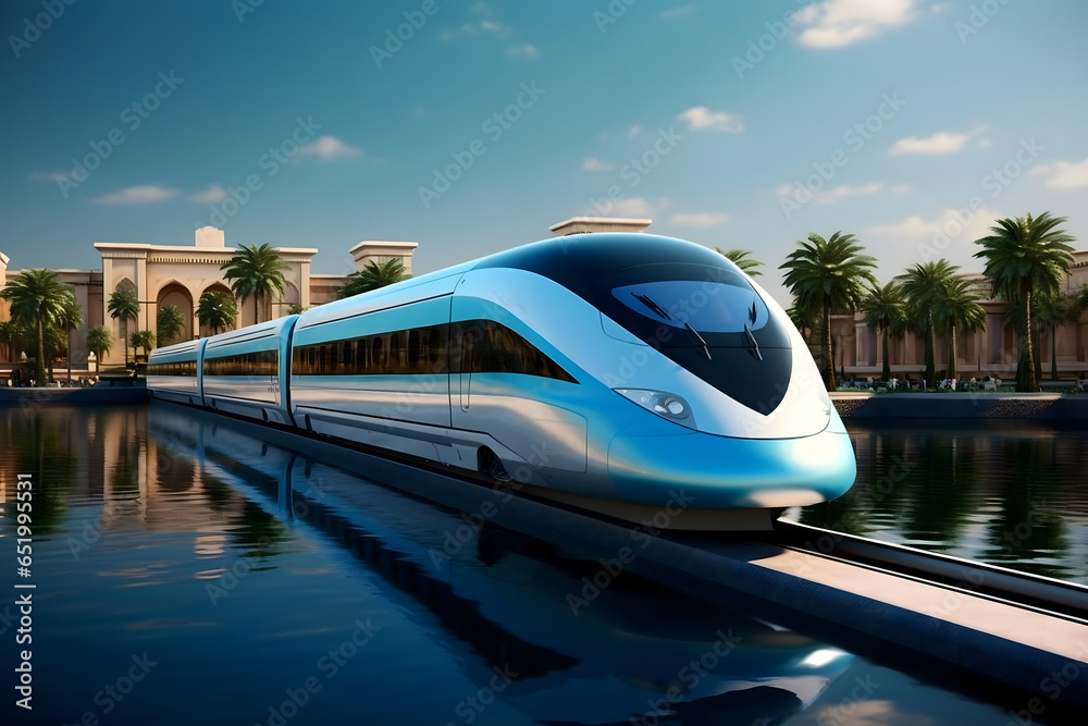 train in the city, ext-gen travel: supersonic, maglev trains with advanced tech power