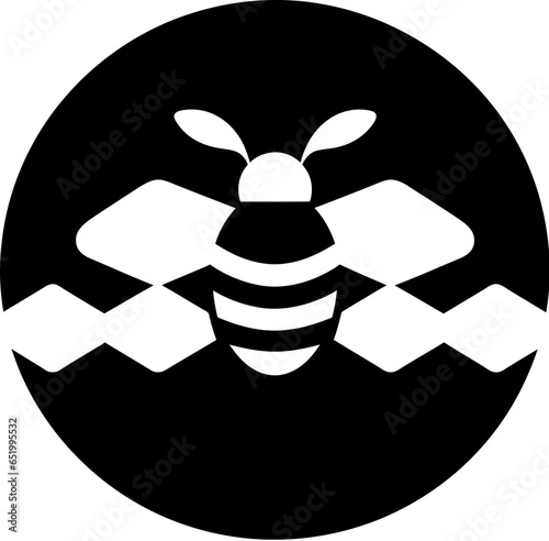 Bees and honeycomb icon