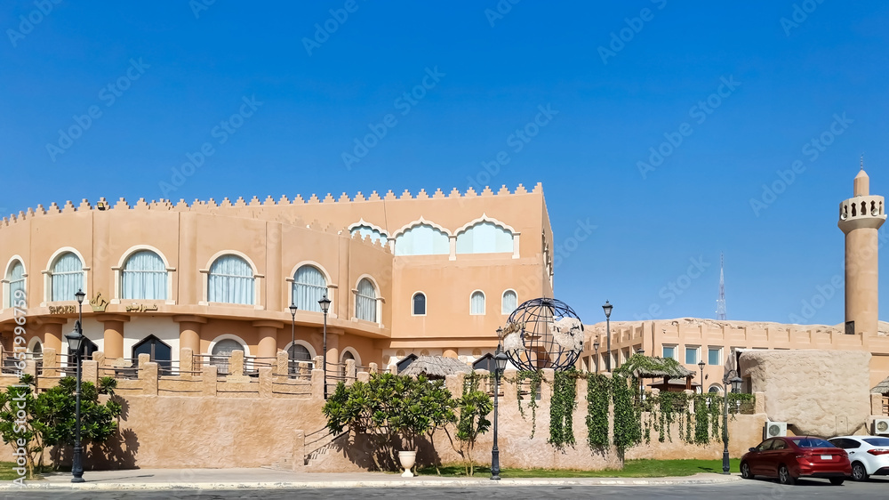  Mosque jabal gara and hotel building