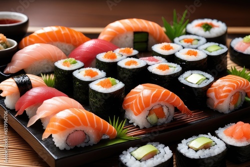 sushi on a plate