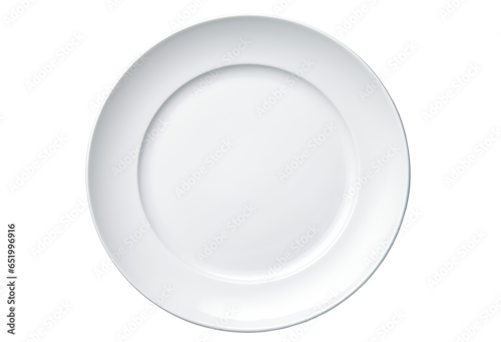 Empty white ceramic round plate isolated on transparent background, png
Empty white ceramic round plate isolated on transparent background, png