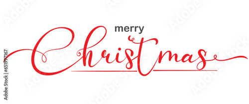 Merry christmas lettering typography