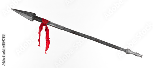 Tableau sur toile gladiator spear isolated on white background