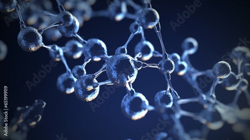 close up photograph.scientific mollecular chemical.Generative AI