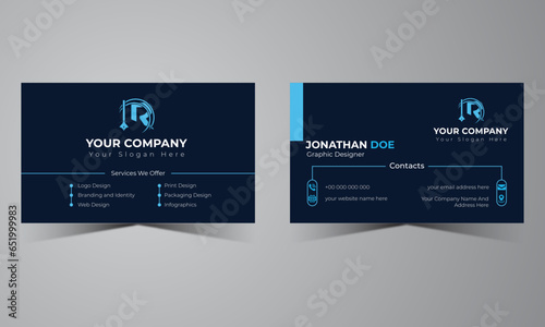 Simple Business Card Layout, Modern Business Card, Clean Business Card Template, Luxury business card.	