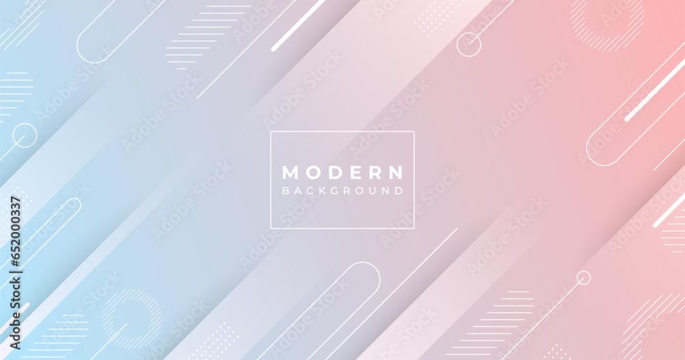 Modern background. color pastel. blue and pink gradatin. pattern. abstract memphis trendy