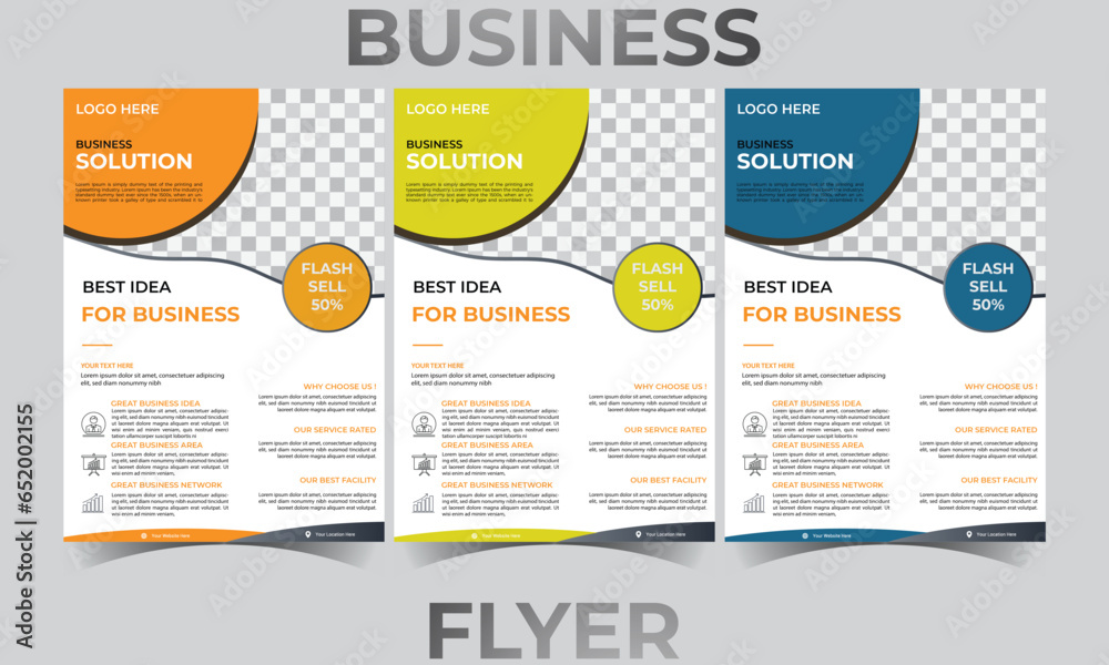 Creative corporate and Clean  Business Flyer Template Design vector template.