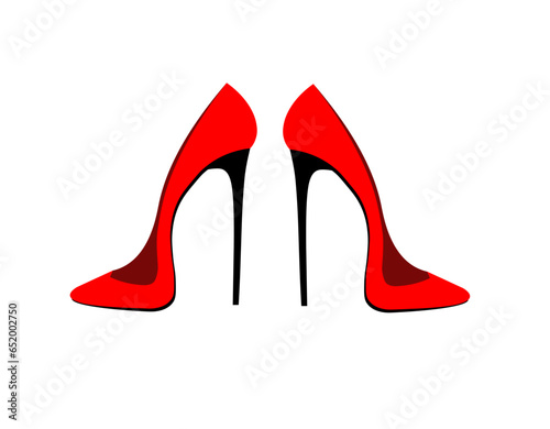 Vector illustration of women's high heel shoes